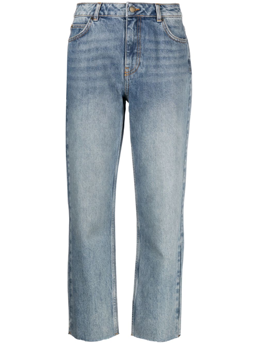 Ba&Sh Cropped-Jeans mit Logo-Patch - Blau von Ba&Sh