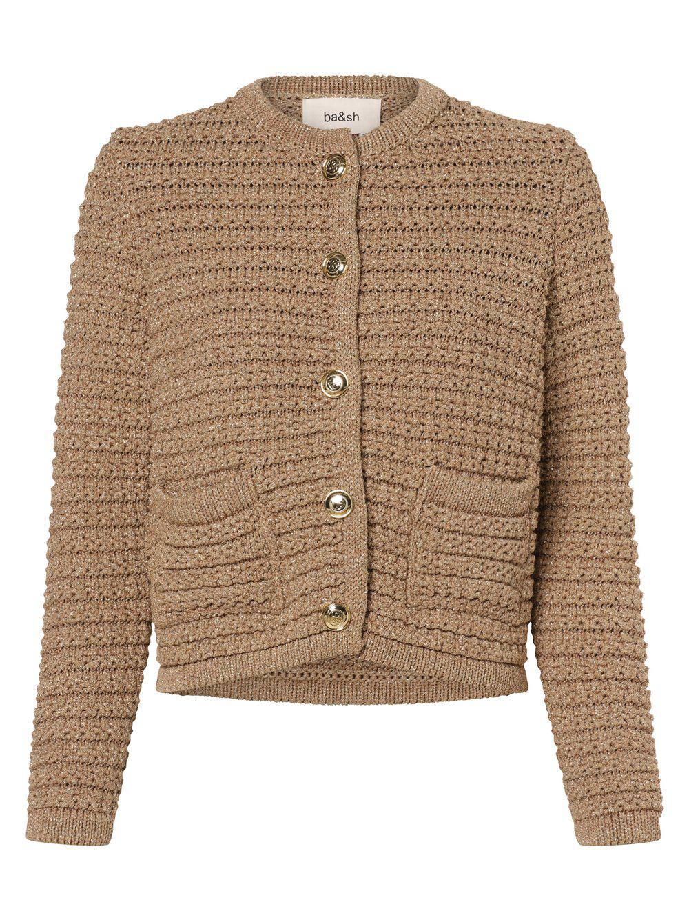 ba&sh Strickjacke Damen Baumwolle Rundhals, camel von Ba&sh