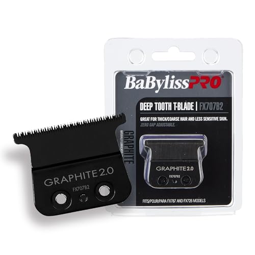 BaBylissPRO Replacement T-Blade Deep Tooth - FX707B2 Graphite For Men 1 Pc Blade von BaByliss Pro