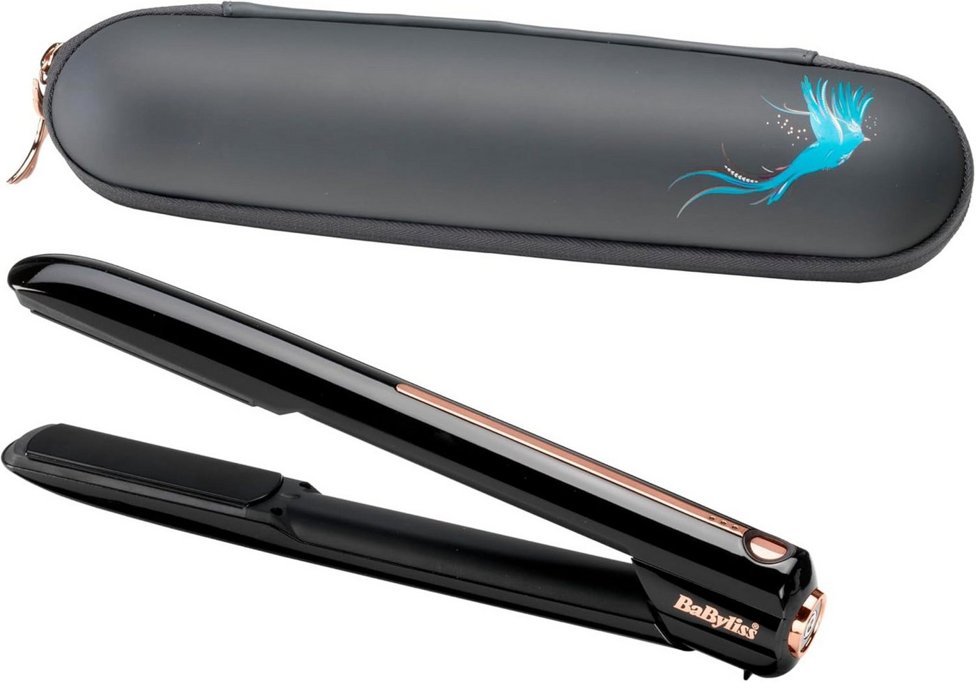 BaByliss Glätteisen kabelloses Glätteisen mit Keramik-Heizplatten, 3 Temperaturstufen, Reisetauglich von BaByliss