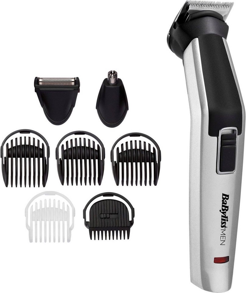 BaByliss Multifunktionstrimmer MT726E MEN, 8in1 Titanium Multigrooming Set für Gesicht&Körper von BaByliss