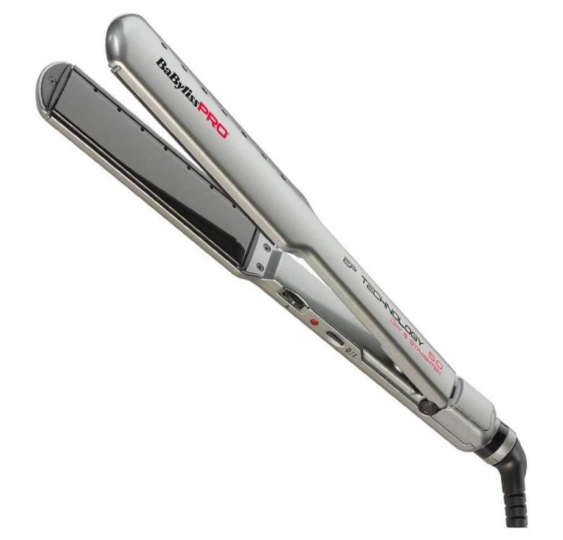 BaBylissPRO Glätteisen Babyliss Pro Dry & Straight Glätteisen Silbergrau 60W von BaBylissPRO