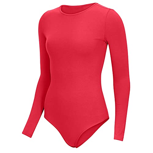 BaHoki Essentials Langarm-Bodys – bequem und leicht – tolles Stretch- und Schichtkleidungsstück., rot, X-Small BaHoki Essentials Langarm-Bodys – bequem und leicht – tolles Stretch- und Schichtkleidungsstück., rot, X-Small von BaHoki Essentials