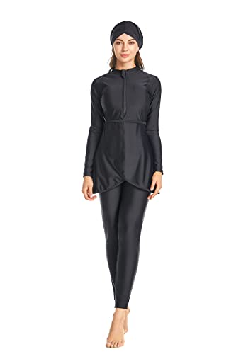 3-Pieces Swimwear for Women Full Covered Swimsuit Burkini Plus Size Bathing Suit Beachwear(3XL,J12) von BaJooruly