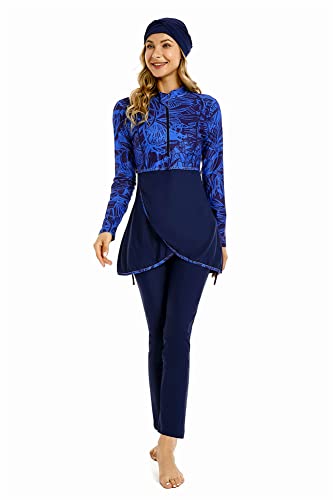 Modest Swimsuit for Women Plus Size Bukini for Girls Full Coverage Bathing Suit Swimming Costume(L,J10) von BaJooruly