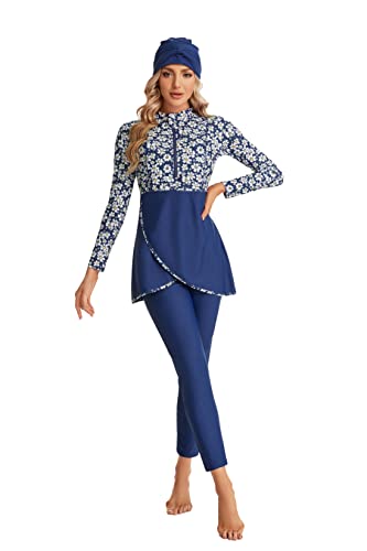 Modest Swimsuit for Women Plus Size Bukini for Girls Full Coverage Bathing Suit Swimming Costume(XXL,J1) von BaJooruly
