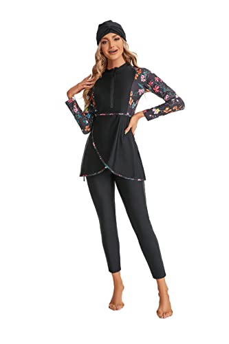 Modest Swimsuit for Women Plus Size Bukini for Girls Full Coverage Bathing Suit Swimming Costume(XXL,J2) von BaJooruly