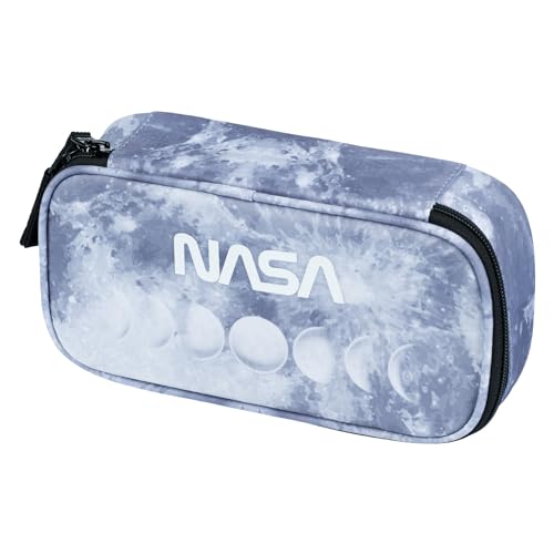 Baagl Federmäppchen für Jungen - Schulmäppchen für Schreibwaren - Schulsachen Federtasche, Kinder Federmappe, Etui für Schule (NASA Grey) von Baagl