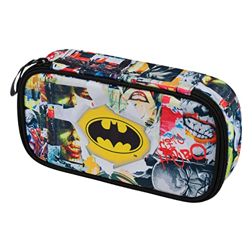 Baagl Federmäppchen für Mädchen Jungen - Schulmäppchen für Schreibwaren - Schulsachen Federtasche, Kinder Federmappe, Etui für Schule (Batman Comics) von Baagl