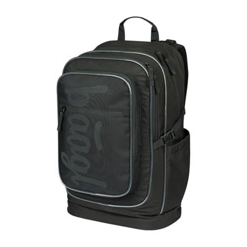 Baagl Schulrucksack Für Jungen Teenager, Ergonomischer Kinderrucksack mit Laptopfach Für Schule, Extrem Leicht Rucksack mit Brustgurt und Reflektierenden Elementen (Uni Schwarz) von Baagl