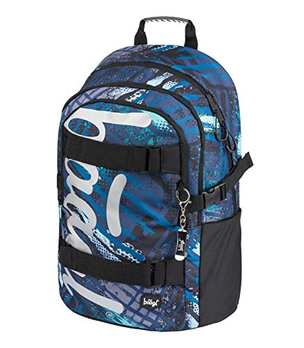 Baagl Schulrucksack für Jungen Teenager - Skateboard Rucksack - Kinderrucksack mit Laptopfach und Brustgurt für Schule (Skate Strukturen) von Baagl