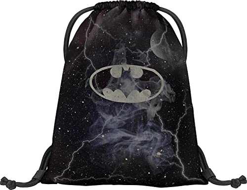 Baagl Turnbeutel - wasserdichte Schuhbeutel für Kinder, Jungen und Mädchen - Schule und Kindergarten Sportbeutel, Sportrucksack (Batman Storm) von Baagl