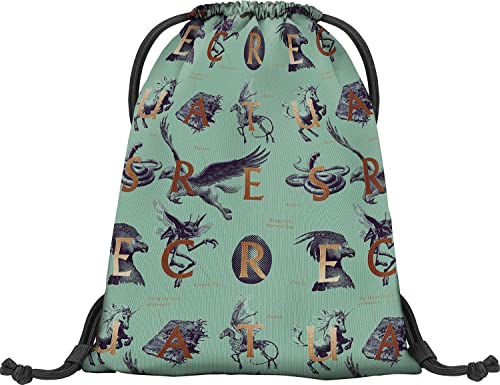 Baagl Turnbeutel - wasserdichte Schuhbeutel für Kinder, Jungen und Mädchen - Schule und Kindergarten Sportbeutel, Sportrucksack (Harry Potter Fantastic Beasts) von Baagl