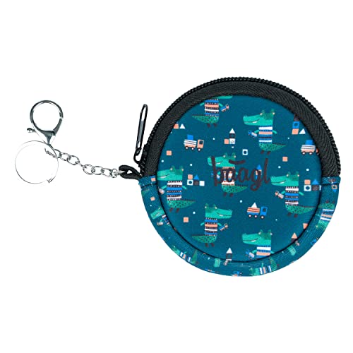 Baagl Münzbörse Kinder - Geldbörse für Jungen - Geldbeutel, Mini Portemonnaie, Kleingeld Münzbeutel (Krokodil) von Baagl