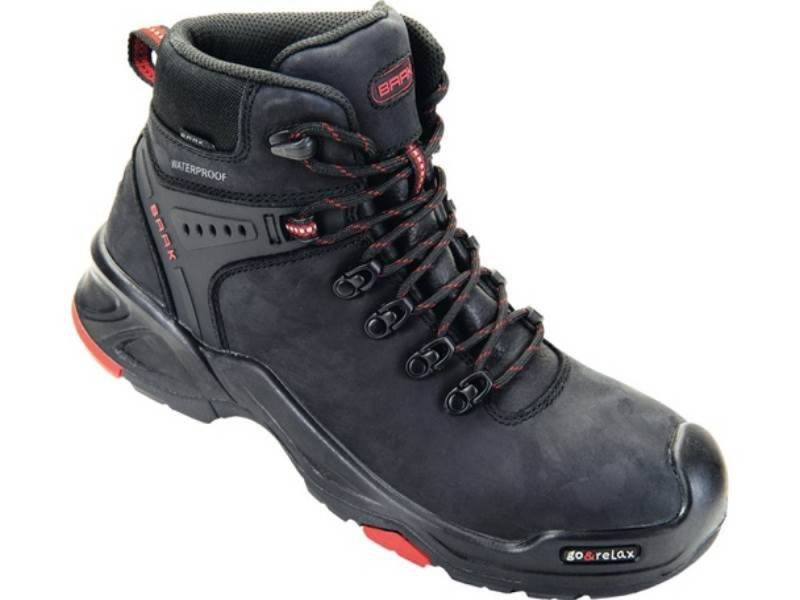 Baak BAAK 6645-46 Sicherheitsstiefel Bailey Gr.46 schwarz/rot S3 SRC HRO WR Stiefel von Baak