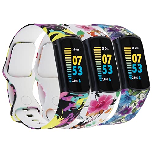 Baaletc Armband Compatible with Fitbit Charge 5/Fitbit Charge 6 Armband für Damen und Herren,Sport Atmungsaktives Wasserdichtes Ersatzarmband für Fitbit Charge 5/Fitbit Charge 6, Klein Groß von Baaletc