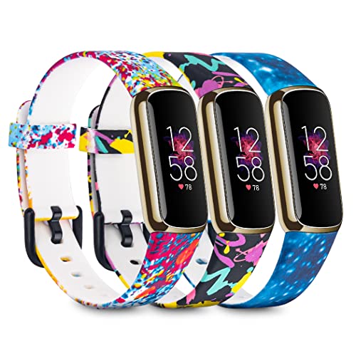 Baaletc Armband Kompatibel mit Fitbit Luxe Armband für Damen Herren,Klassisches Silikon TPU Armbänder Sport Verstellbares Ersatzarmband für Fitbit Luxe Uhrenarmband von Baaletc