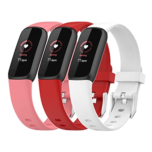 Baaletc Armband Kompatibel mit Fitbit Luxe Armband für Damen Herren,Klassisches Silikon TPU Armbänder Sport Verstellbares Ersatzarmband für Fitbit Luxe Uhrenarmband von Baaletc