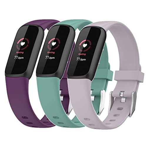 Baaletc Armband Kompatibel mit Fitbit Luxe Armband für Damen Herren,Klassisches Silikon TPU Armbänder Sport Verstellbares Ersatzarmband für Fitbit Luxe Uhrenarmband von Baaletc