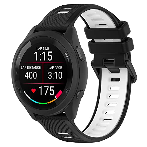 Baaletc armband für Forerunner 255s/265s Music, 18mm Silikon Armbänder Sport Ersatzarmband Kompatibel mit Garmin vivoactive 4s/vivomove 3s/Venu 2s von Baaletc