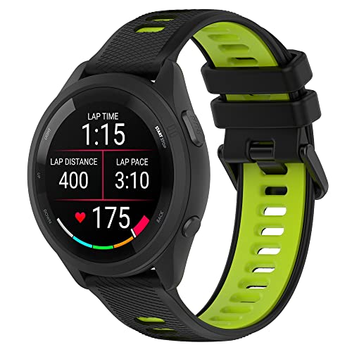 Baaletc armband für Forerunner 255s/265s Music, 18mm Silikon Armbänder Sport Ersatzarmband Kompatibel mit Garmin vivoactive 4s/vivomove 3s/Venu 2s von Baaletc