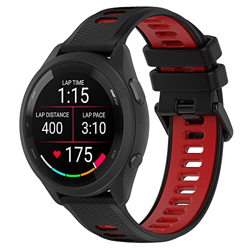 Baaletc armband für Forerunner 255s/265s Music, 18mm Silikon Armbänder Sport Ersatzarmband Kompatibel mit Garmin vivoactive 4s/vivomove 3s/Venu 2s von Baaletc