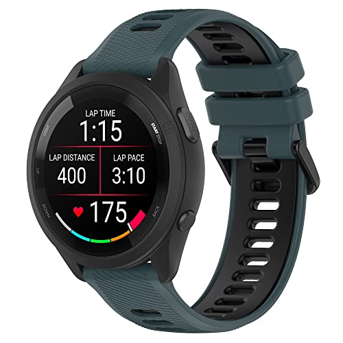 Baaletc armband für Forerunner 255s/265s Music, 18mm Silikon Armbänder Sport Ersatzarmband Kompatibel mit Garmin vivoactive 4s/vivomove 3s/Venu 2s von Baaletc