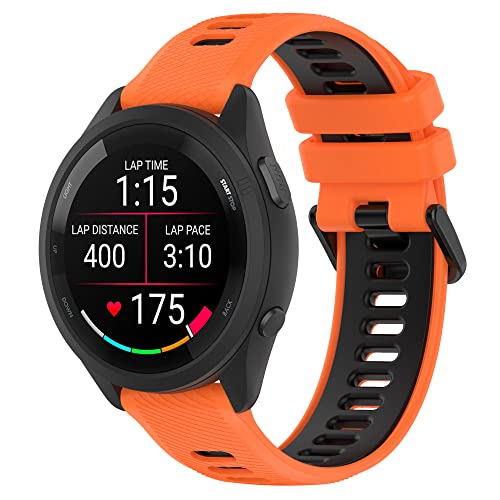 Baaletc armband für Forerunner 255s/265s Music, 18mm Silikon Armbänder Sport Ersatzarmband Kompatibel mit Garmin vivoactive 4s/vivomove 3s/Venu 2s von Baaletc