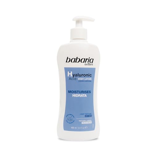 Babaria Körpercreme mit Hyaluronsäure | Body Milk 400 ml | Creme mit Hyaluronsäure | Feuchtigkeitscreme für Damen und Herren | Körpercreme von Babaria