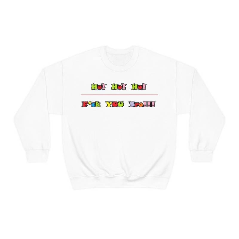 Funny Text Christmas Sweatshirt Unisex/Heavy Blend Crewneck von Babbadoo