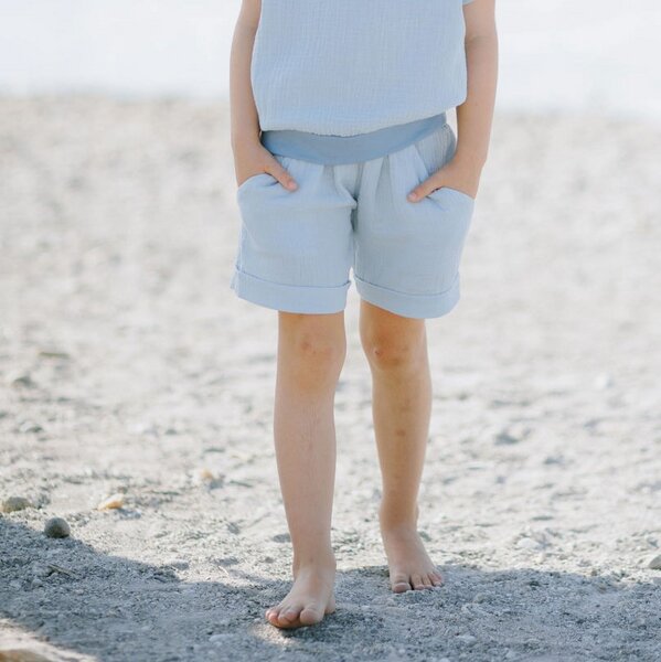 Babbily Kinder Sommer Shorts mit Komfortbund - Bio-Musselin von Babbily