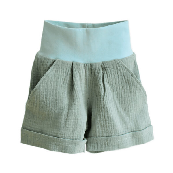 Babbily Kinder Sommer Shorts mit Komfortbund - Bio-Musselin von Babbily