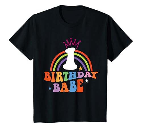 Kinder 1 Jahre alte 1. Bday Crown Baby Girls erste Geburtstagsfeier T-Shirt von Babe Girl Geburtstag Kostüm