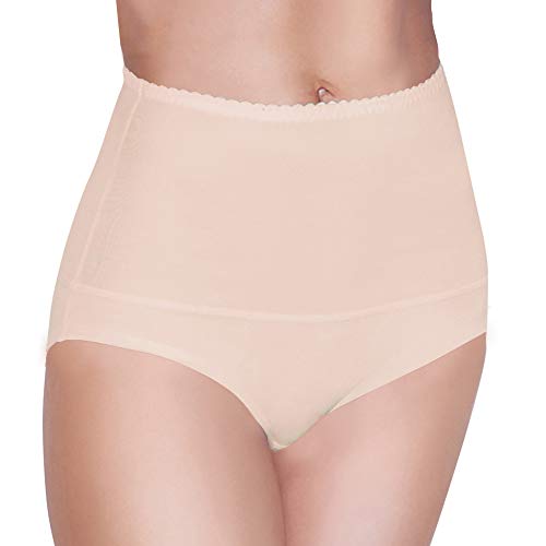 Bauchweg Unterwäsche Damen Miederslip mit Bauch-Weg-Effekt Shapewear Stark Formend Miederhose Bauch Weg Stark Formend Slip Große Größen (L, Beige) von Babell