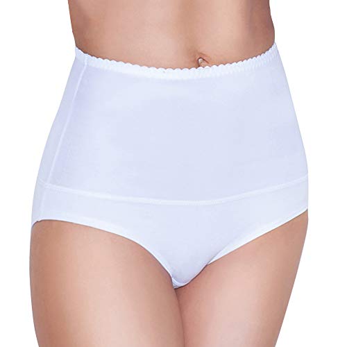 Bauchweg Unterwäsche Damen Miederslip mit Bauch-Weg-Effekt Shapewear Stark Formend Miederhose Bauch Weg Stark Formend Slip Große Größen (L, Weiß) von Babell