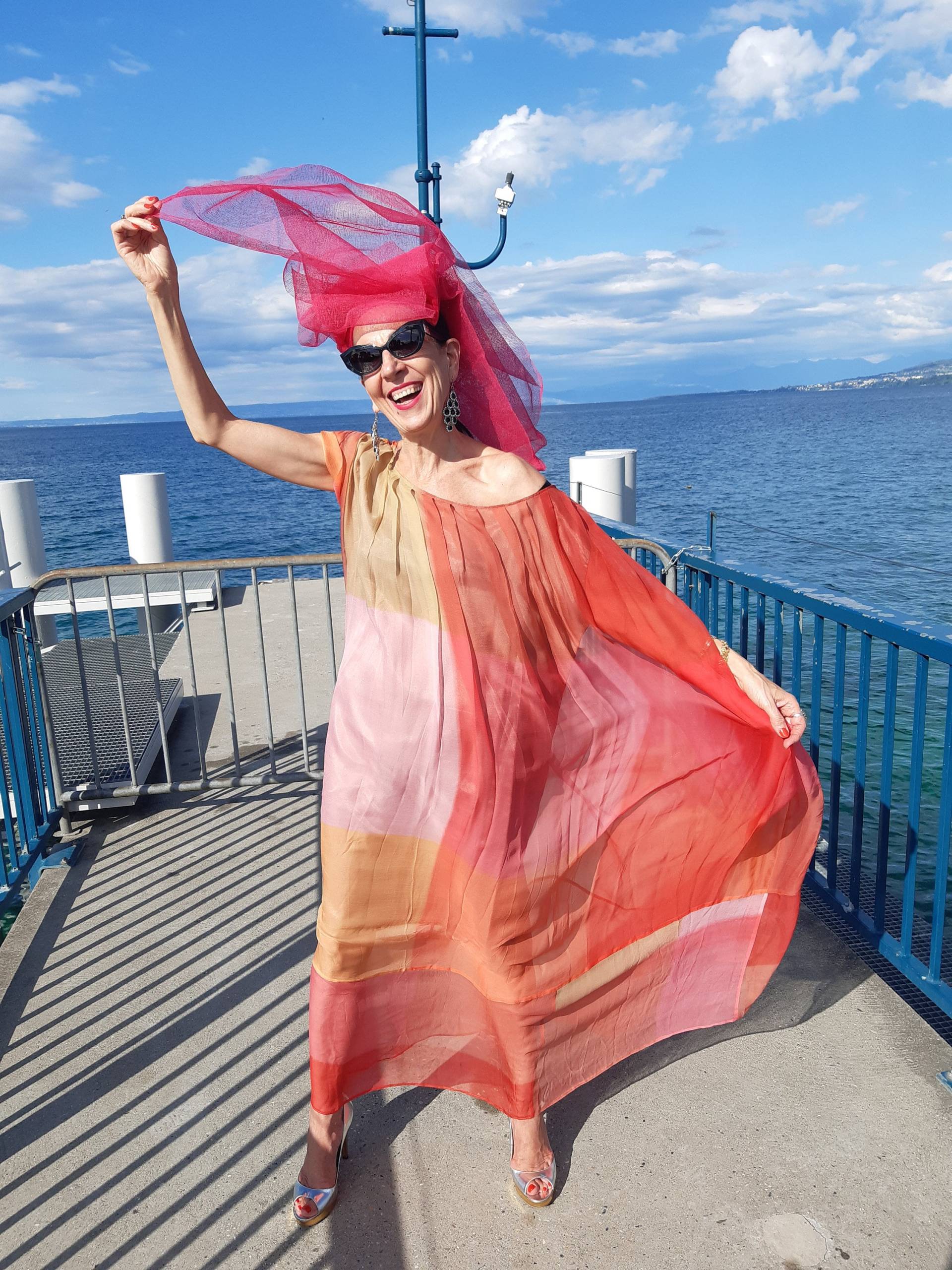 Designer-Designer-Modekleid, Einzigartiger Piet, Made in Frankreich, Seide, Babiak &fingas von BabiakFingasVintage