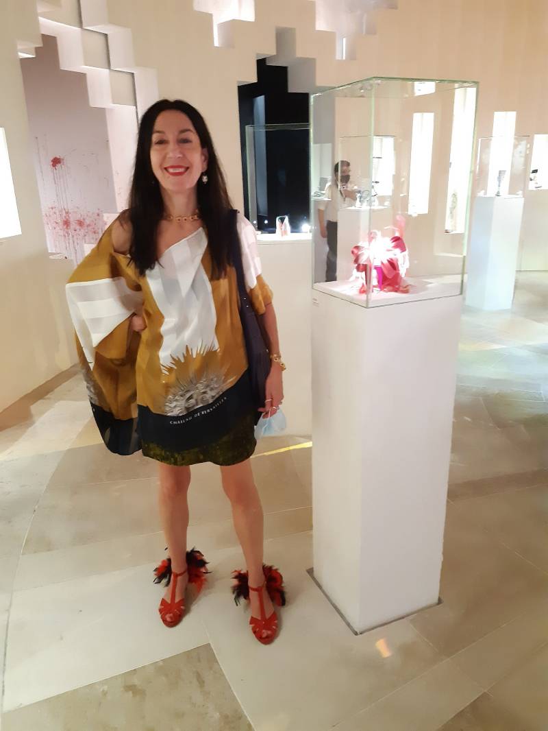 Sandalen Vom Typ Salome Made in Italy Aus Wildleder Mit Roten Und Schwarzen Federn von BabiakFingasVintage