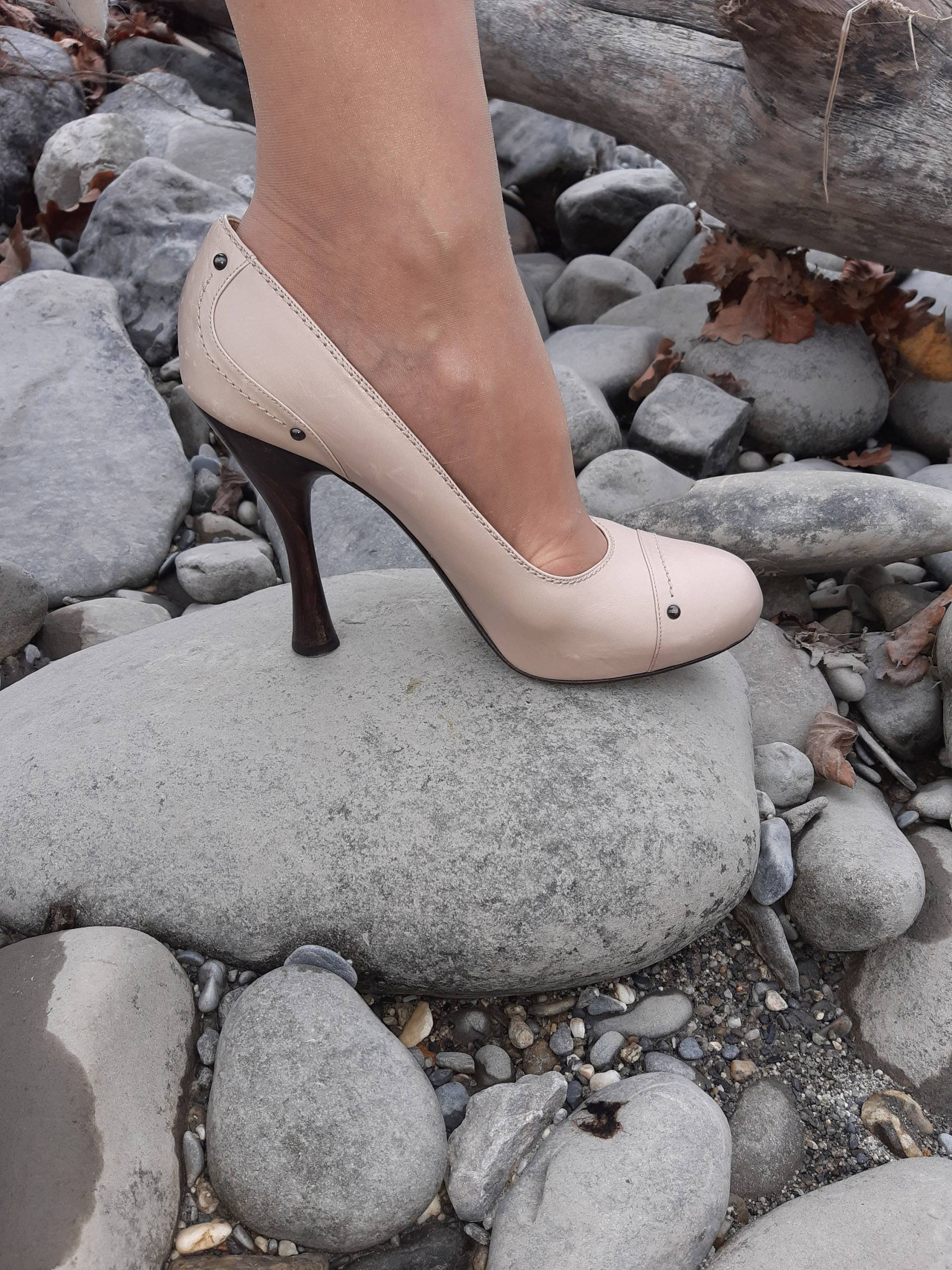 stöckelschuhe Bally Schweiz Made in Italy, Leder, Perfekten Zustand, Wie Neu, Größe 40 von BabiakFingasVintage