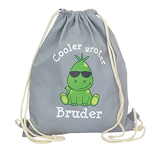 Babinjo Kinder Rucksack Cooler großer Bruder - Dino (Grau) von Babinjo