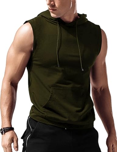 Babioboa Herren Bodybuilding Tank Top Fitness Training Kuputzenpullover Sport Workout Gym Atemungsaktiv Muskelshirt DunkelGrün S Babioboa Herren Bodybuilding Tank Top Fitness Training Kuputzenpullover Sport Workout Gym Atemungsaktiv Muskelshirt DunkelGrün S von Babioboa
