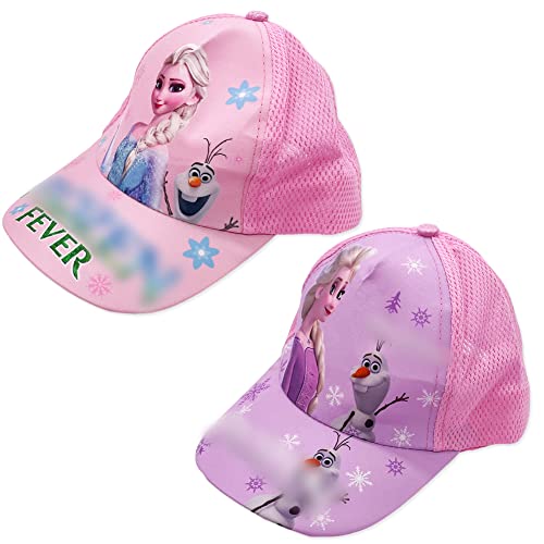 Babioms 2pcs Basecap Kinder, Baseball Cap, Princess Sonnenhut, Anna und ELSA Trucker Cap, Verstellbare Sonnenmützen Strandmützen UV Schutz in Baseballmütze von Babioms