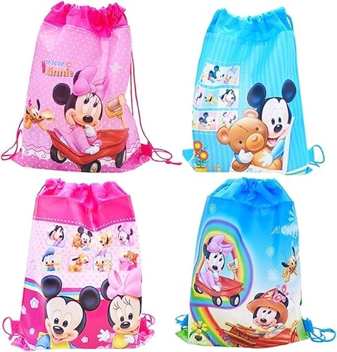 Babioms 4Pcs Cartoon Drawstring Bag, Crossbody Bags, Waterproof Shoe Bag, Sports Bag for Sports and School von Babioms