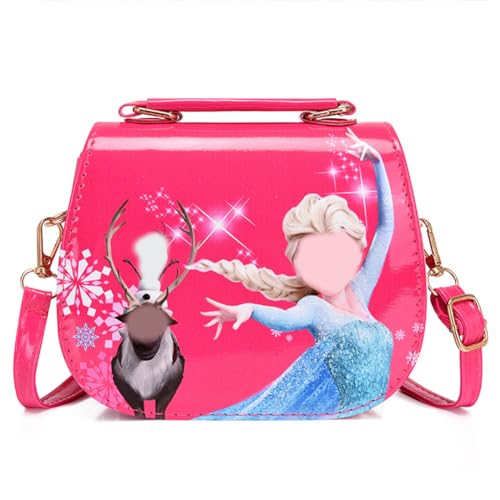 Babioms Children's Shoulder Bag Handbag, Kinderhandtasche, Anna und Elsa Schulter-Tasche, Eiskönigin Children Princess Bags Handbag, Adjustable Strap Purse （18 * 15 * 7cm） von Babioms