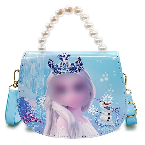 Babioms Eiskönigin Mädchen Taschen, Eiskönigin Kinder Umhängetasche, Handtasche Eiskönigin, Elsa Mädchen Taschen, Kinderhandtasche, Schulrucksack mit Verstellbarem Gurt für Mädchen von Babioms