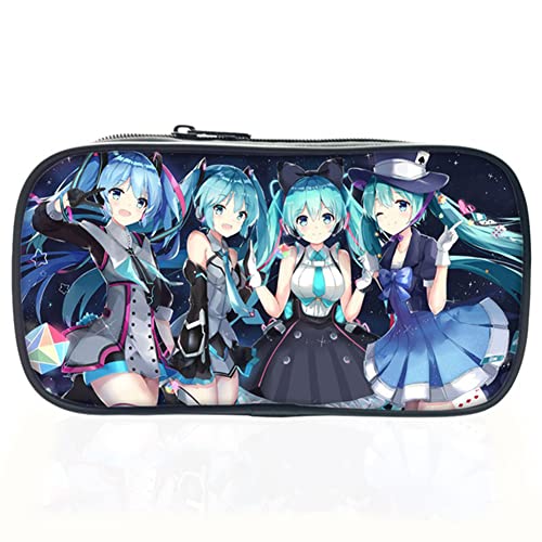 Babioms Federmäppchen, Miku Pen Bag Große Kapazität Briefpapier Organizer, Miku Bleistiftetuis für Studenten Jungen Mädchen Schreibwaren-Organizer, Make-up-Tasche von Babioms