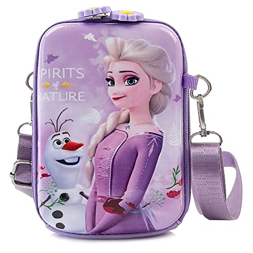 Babioms Girls' Shoulder Bag, Kinderhandtasche, Eiskönigin Kinder Umhängetasche, für Mädchen zum Ausgehen oder Reisen, Cartoon Schulter-Tasche （18 * 13 * 5cm） von Babioms