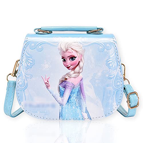 Babioms Kinderhandtasche, Anna und Elsa Handbag Children Girls,Handtasche Klein mit Verstellbarem Gurt, Cartoon Schulter-Tasche（18 * 15 * 7cm） von Babioms