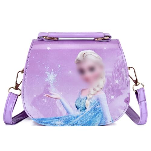 Babioms Kinderhandtasche, Cartoon Shoulder Bag, with Adjustable Strap, Schulter-Tasche, für Mädchen zum Ausgehen oder Reisen, Eiskönigin Kinder Umhängetasche（18 * 15 * 7cm） von Babioms