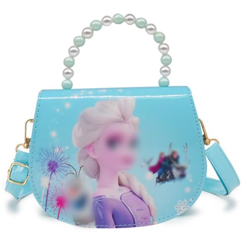 Babioms Kinderhandtasche, Eiskönigin Kinder Umhängetasche, für Mädchen zum Ausgehen oder Reisen, Cartoon Schulter-Tasche（18 * 15 * 7cm） von Babioms