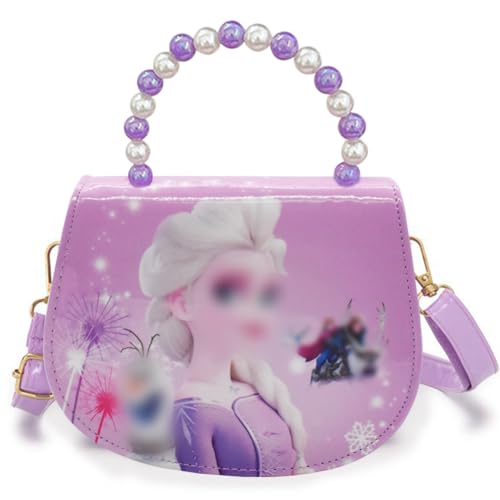 Babioms Kinderhandtasche, Eiskönigin Kinder Umhängetasche, für Mädchen zum Ausgehen oder Reisen, Cartoon Schulter-Tasche（18 * 15 * 7cm） von Babioms